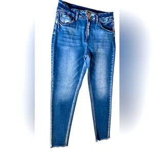 KanCan high rise skinny distressed ankle jeans